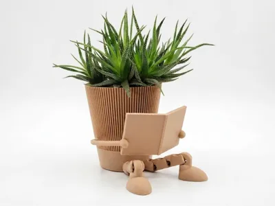Articulated Pot with Book - Friend for Your Plants