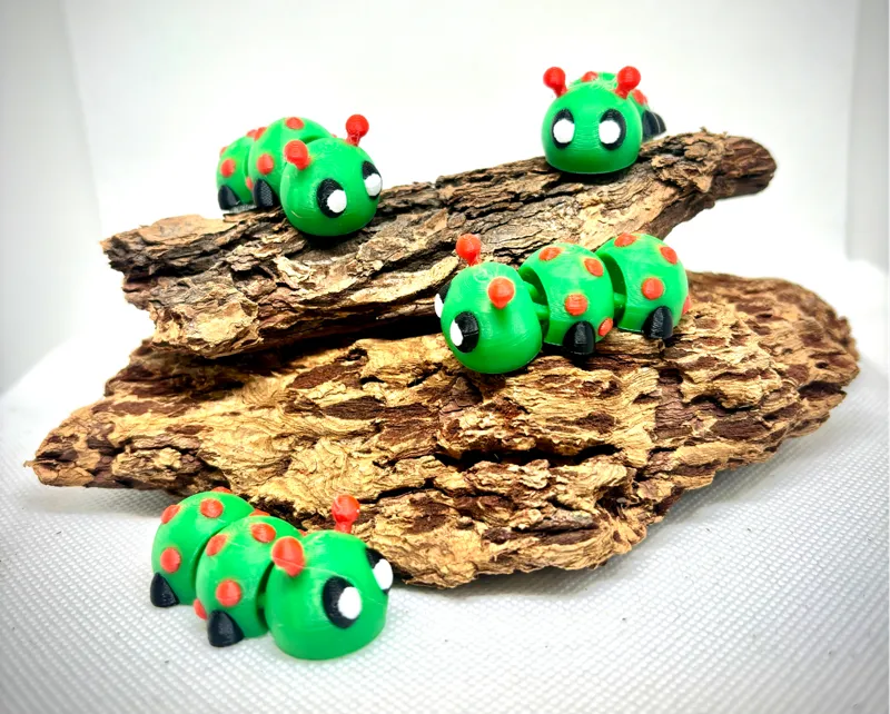 Cute Articulated Baby Caterpillar 
