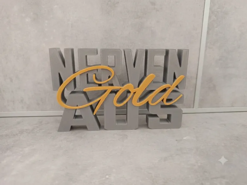 Nerven aus Gold - Dekoschriftzug