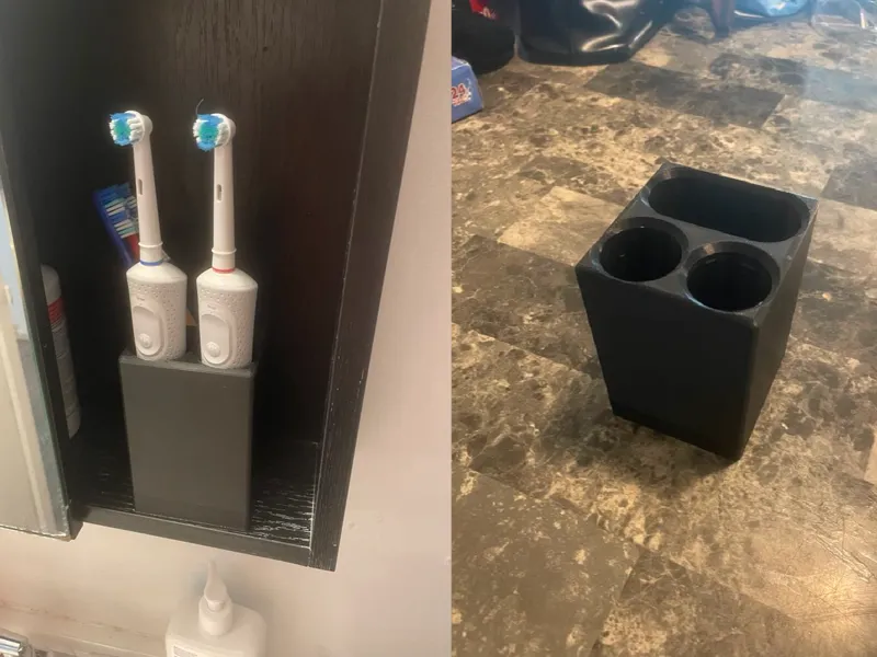 Minimalist Toothbrush Holder with Water Drain box
