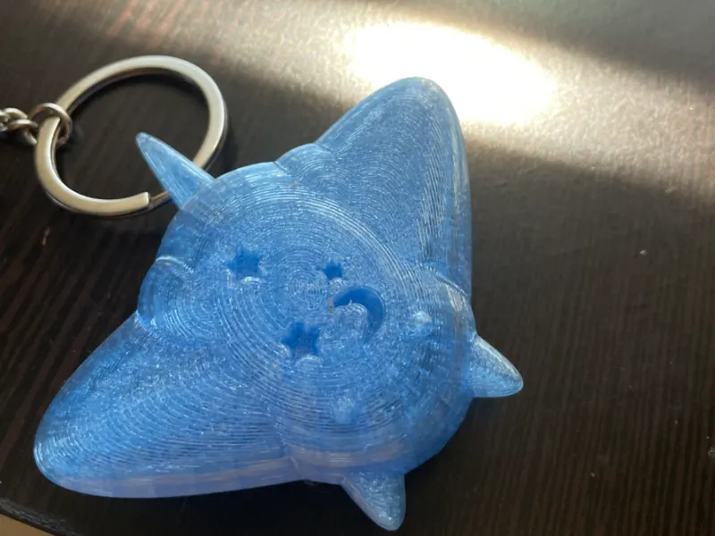 Starry Manta Ray Keychain