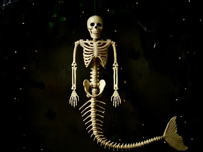 Mermaid skeleton figurine