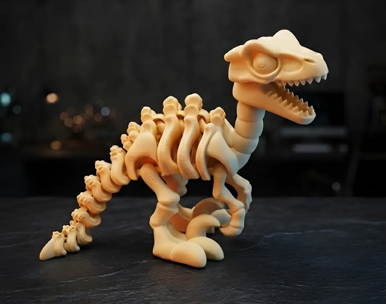 Skeletal Articulated Velociraptor view 3