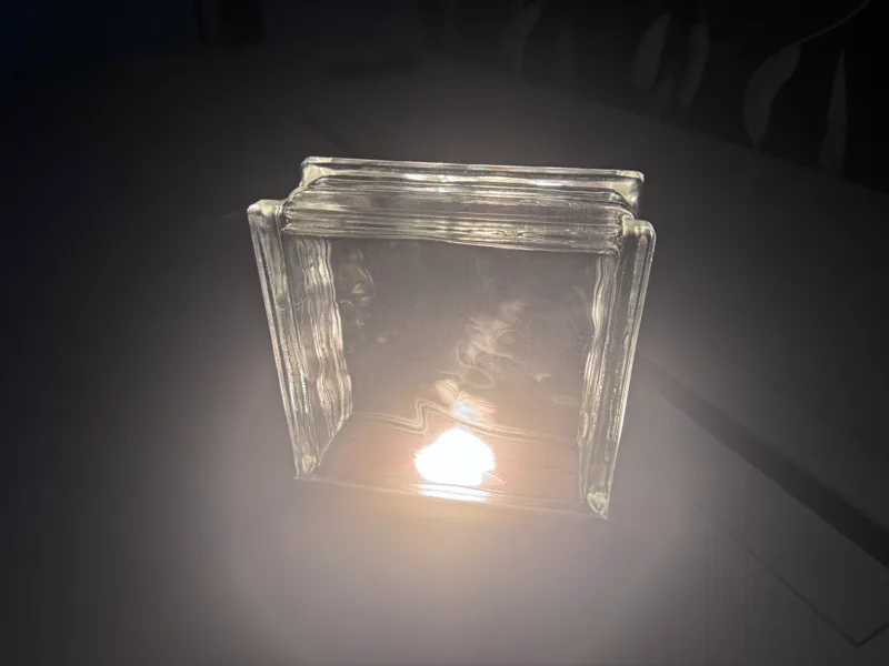 簡約玻璃磚小夜燈底座/Minimalist Glass Block Night Light base
