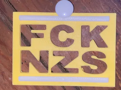 f**k Nazis tag/badge