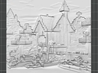 minecraft 3d picture
