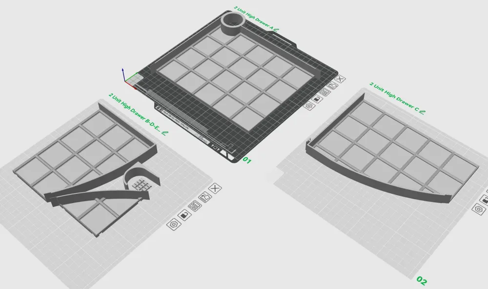 Bambulab X1-P1 Rotating drawer for Gridfinity Grid by MrtAlways ...