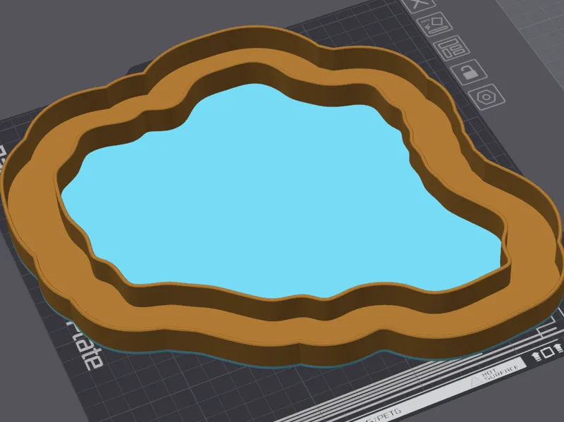 Lake with ise surface and wharf