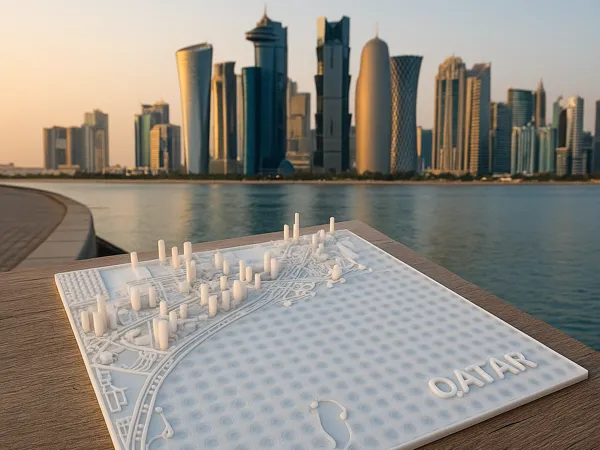 Silhouette de la corniche de Doha