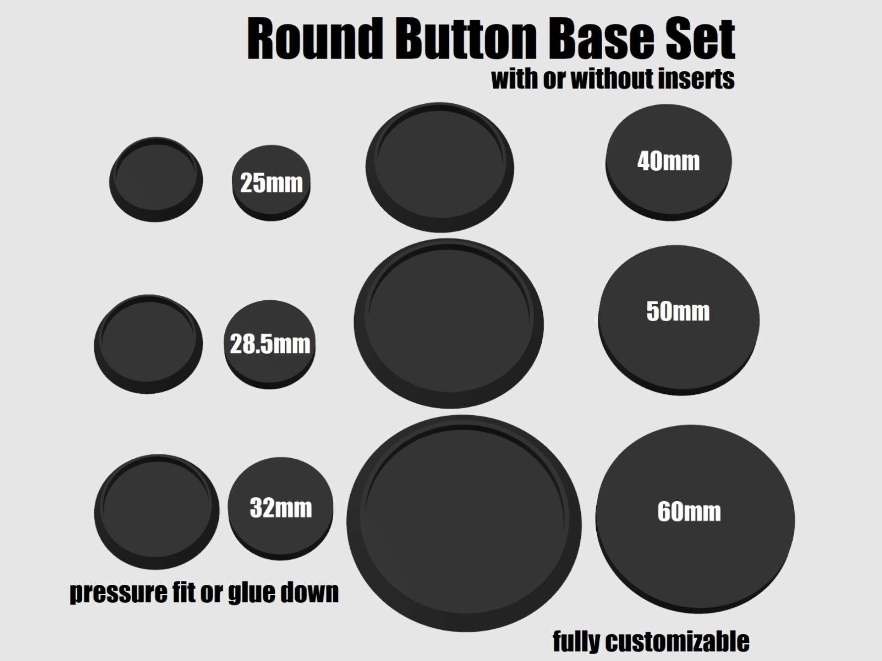 Round Button Base Set