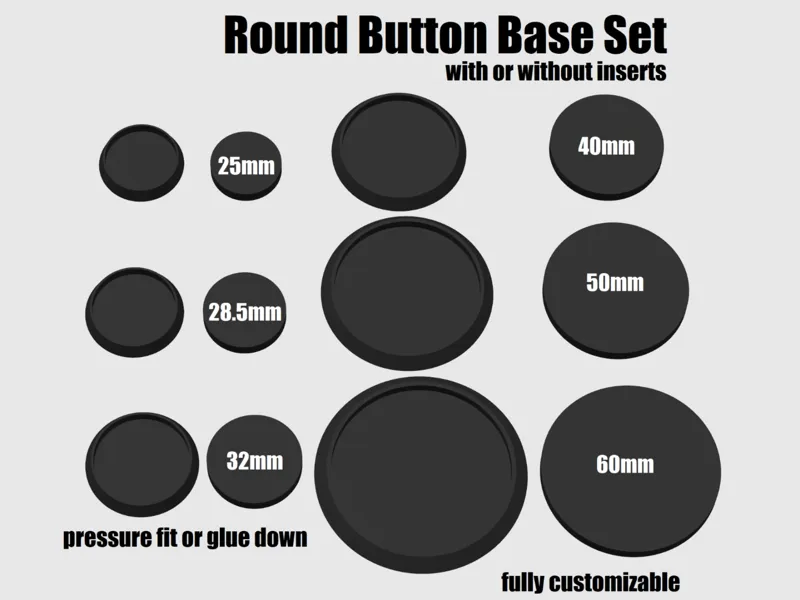 Round Button Base Set