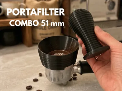 Portafilter combo - funnel + tamper 51 mm