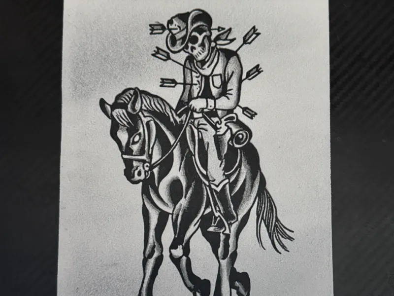 Skeleton Cowboy HueForge