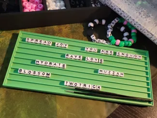 Letter bead tray