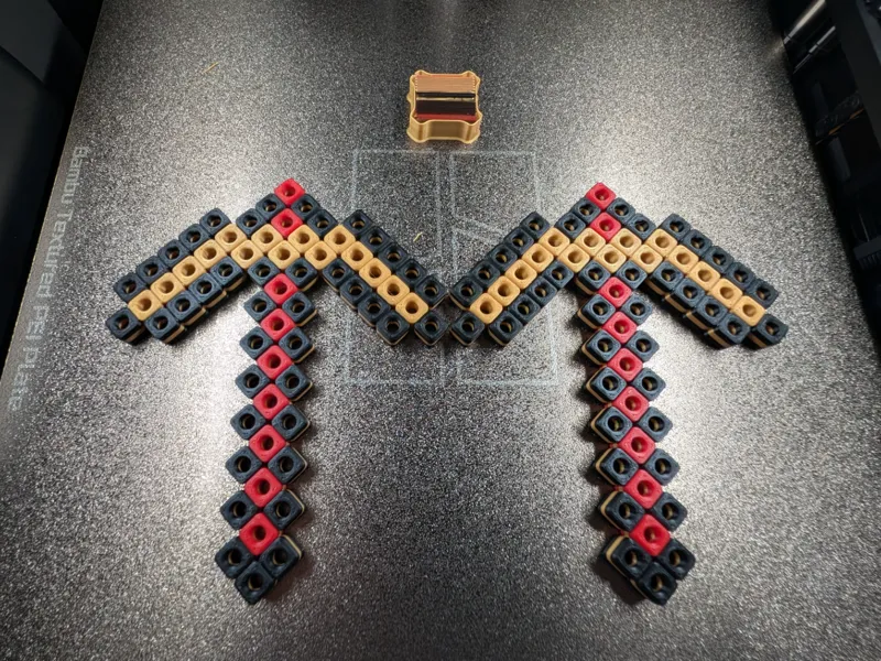 Minecraft Pickaxe Perler Beads Shape