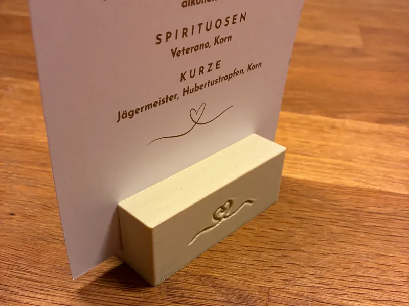 Kartenhalter für Getränke/Speisekarten