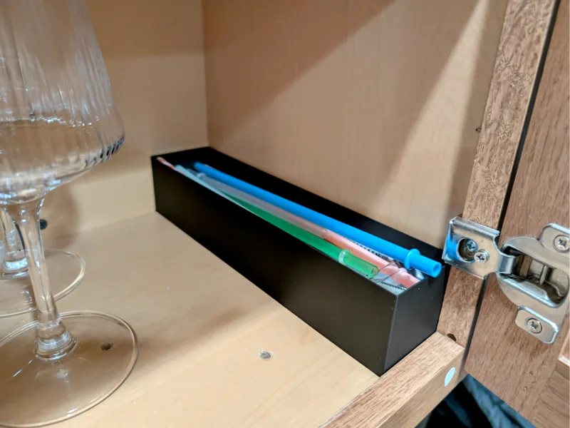 Straw Organizer for Cabinet