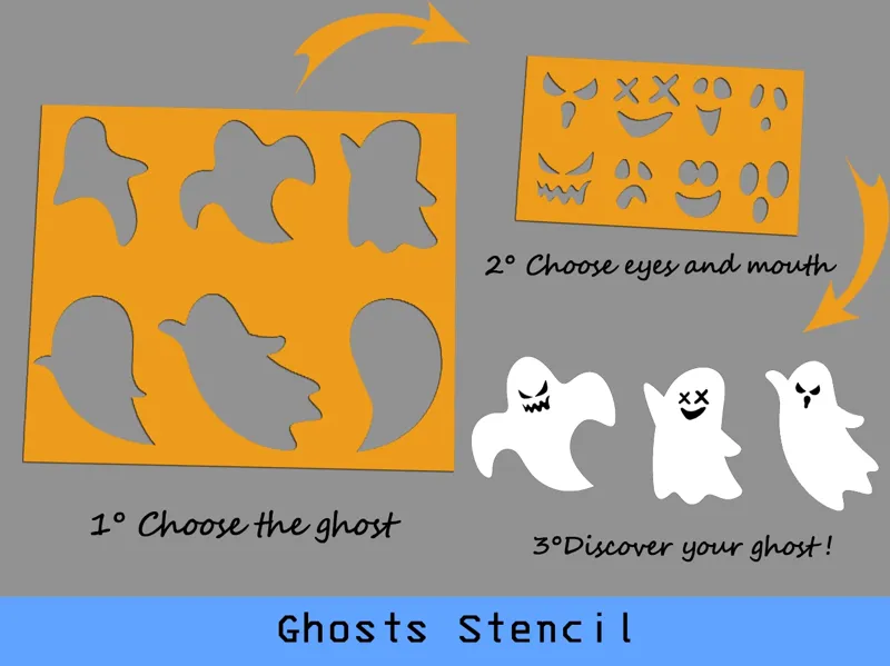 Ghosts Stencil