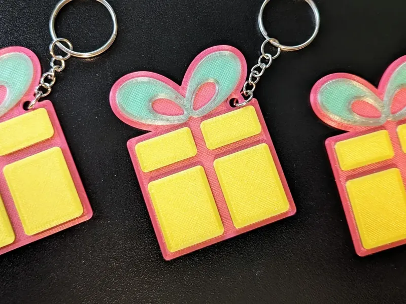 Christmas Present Keychain