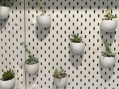 Pegboard Succulent / Plant Pot (Fits Skadis)