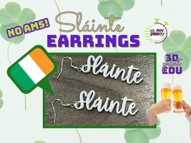 Sláinte Earrings | Irish "Cheers" Jewelry