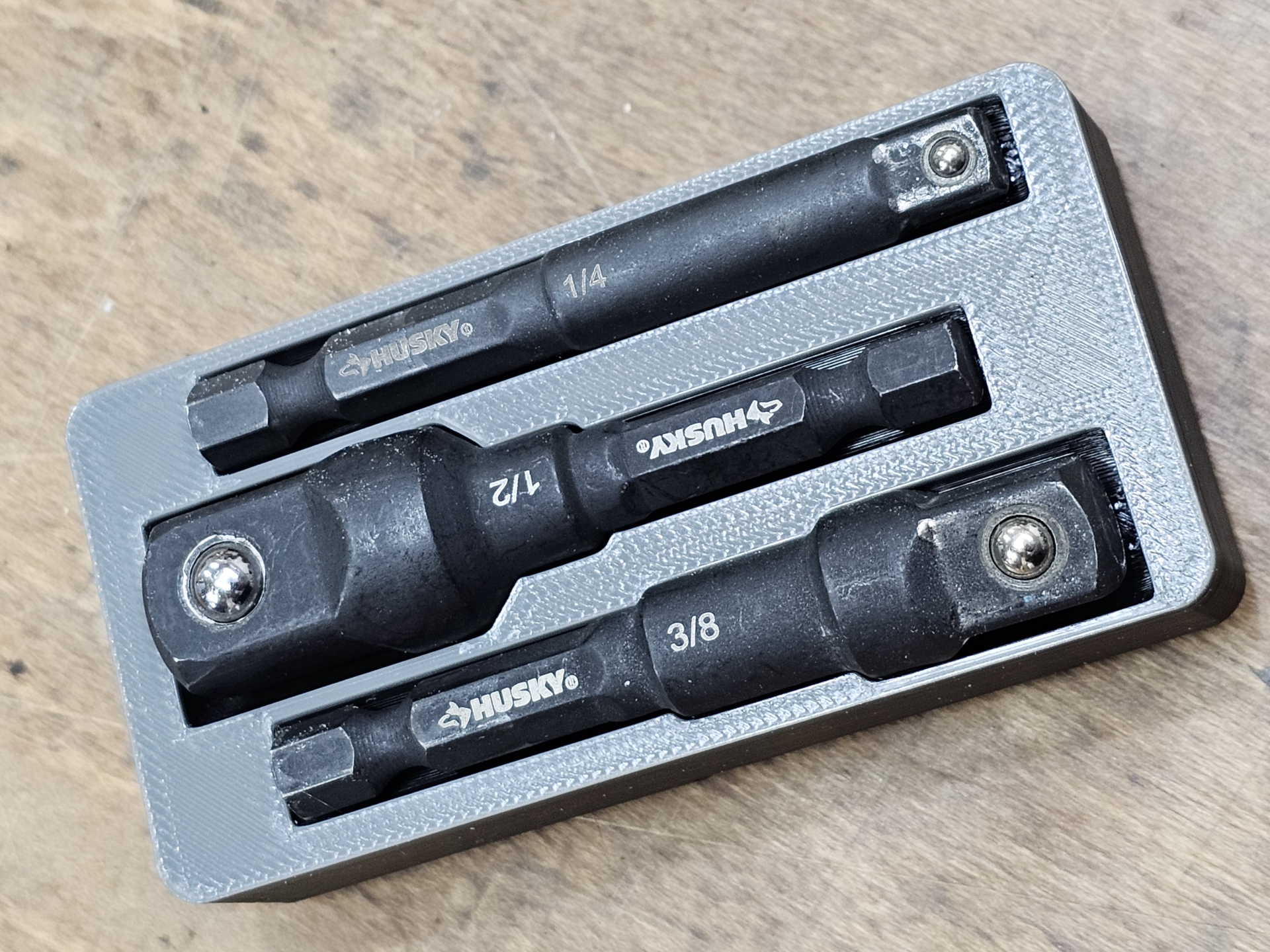 Miniatura 1 do modelo 3D Husky Socket Impact Adapters Gridfinity Holder