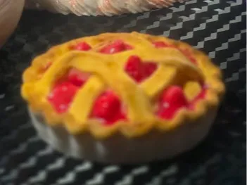 Strawberry lattice pie