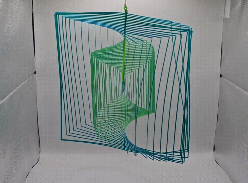Geometric Square Twist - 2D to 3D Optical Art