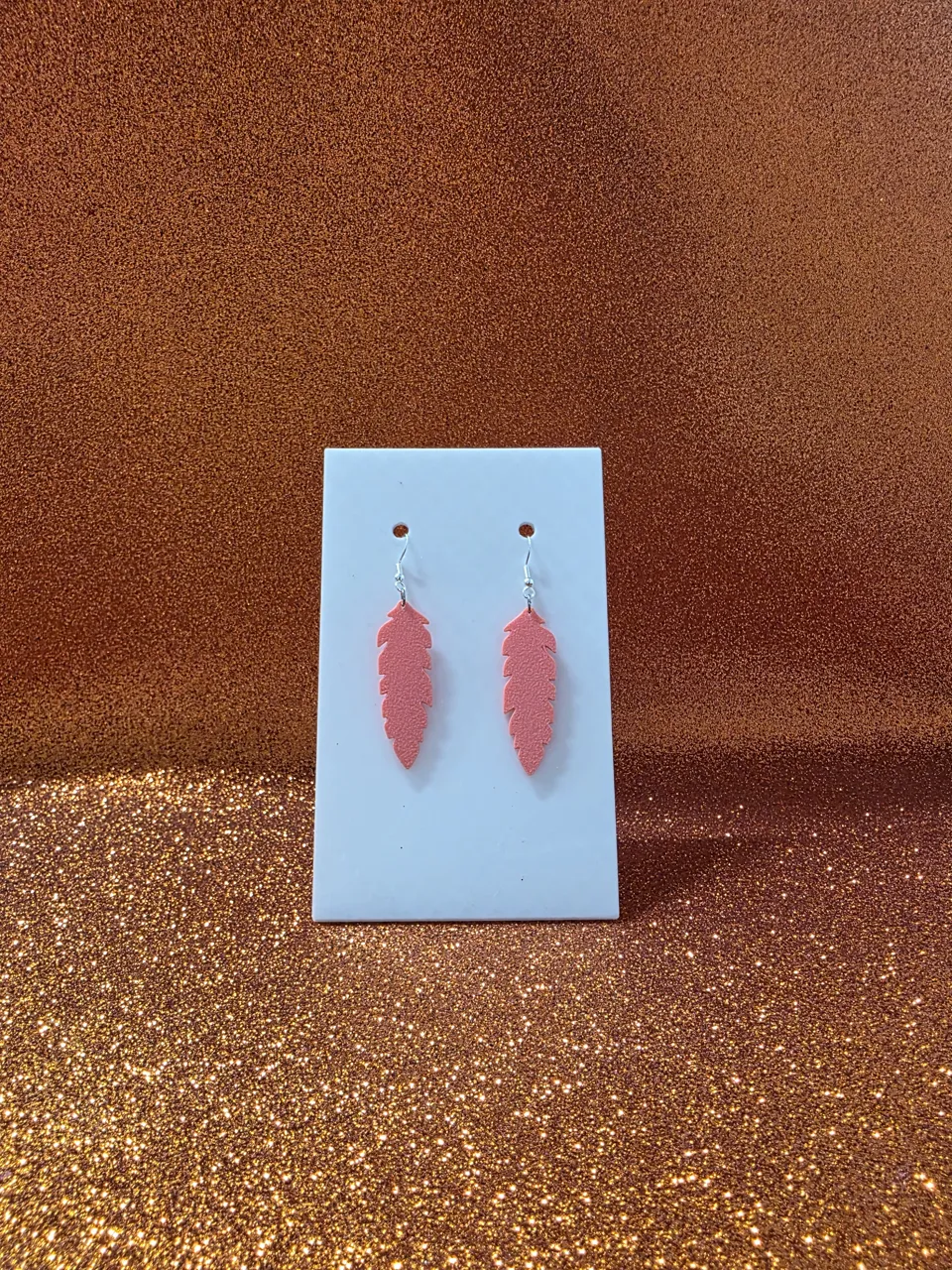 Long feather earrings view 2