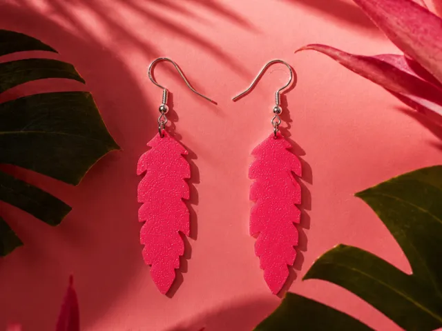 Long feather earrings