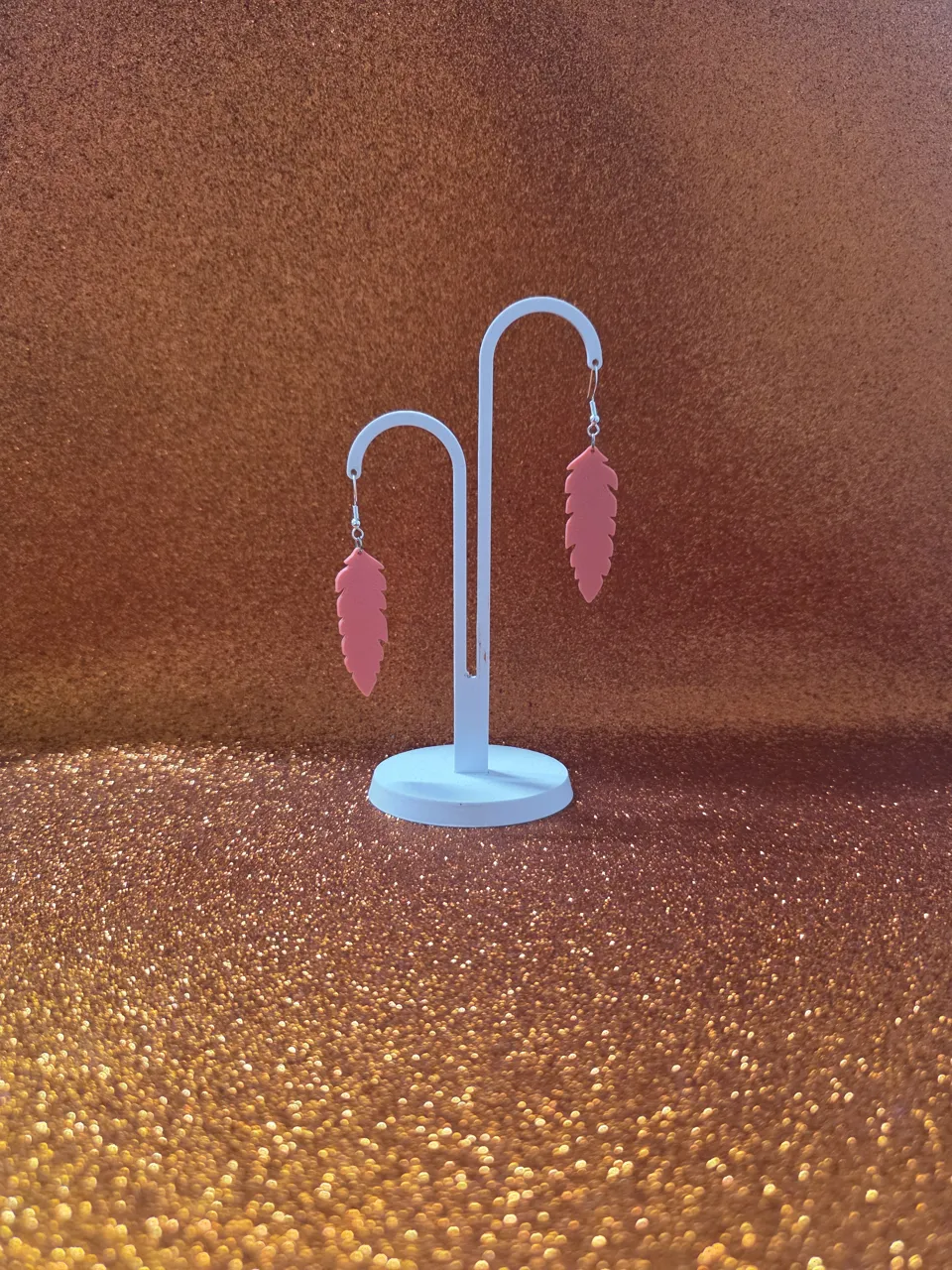 Long feather earrings view 3