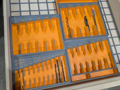 Gridfinity Drill Bit Storage Organizer
