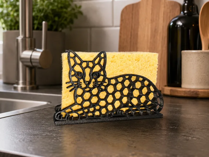 Porte-éponge - Chat