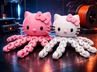 Hello Kitty Fidget Oktopus Pink/Rosa