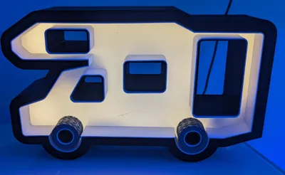 3D LED Lamp in Camper Style