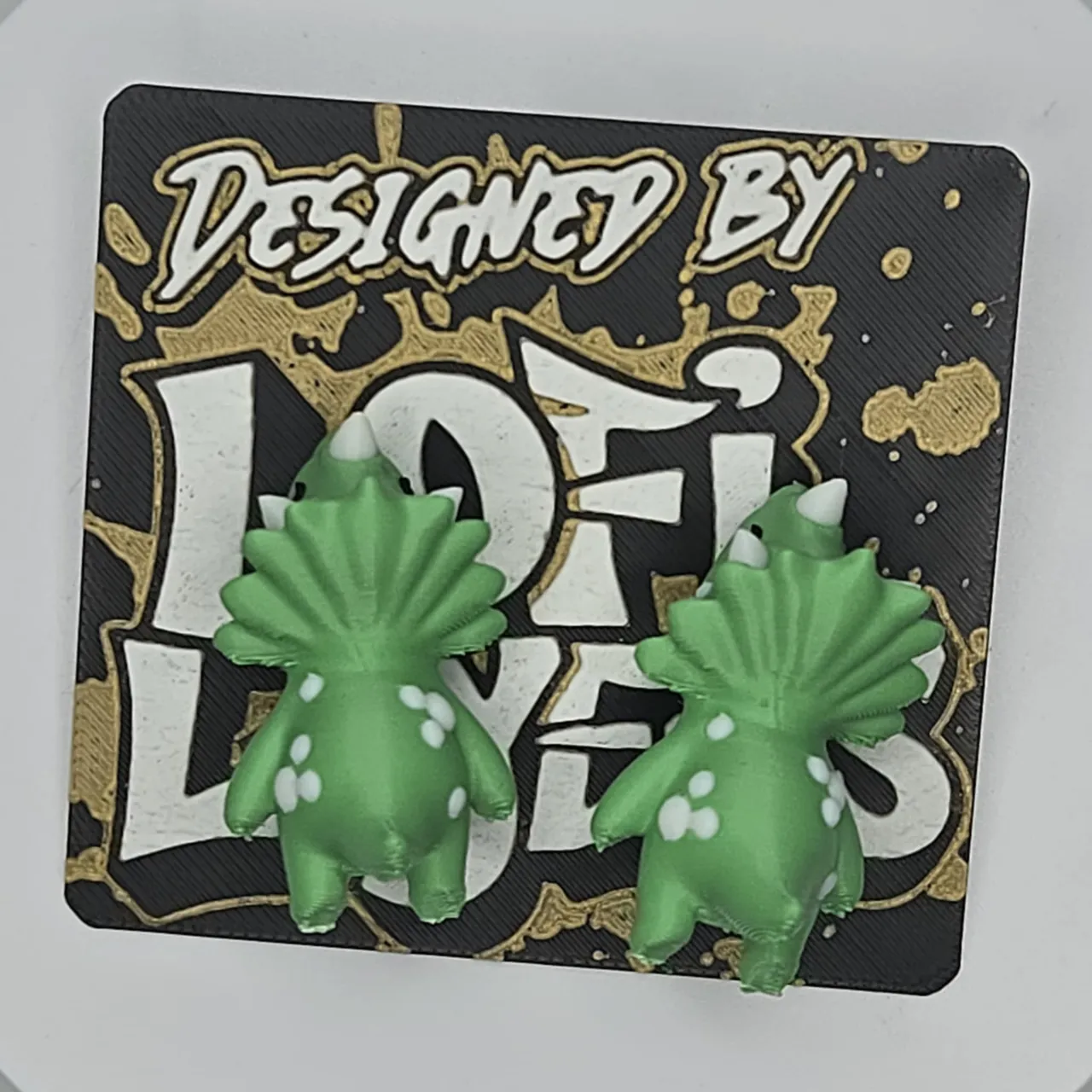 Triceratops Dino Chomper Earrings view 4