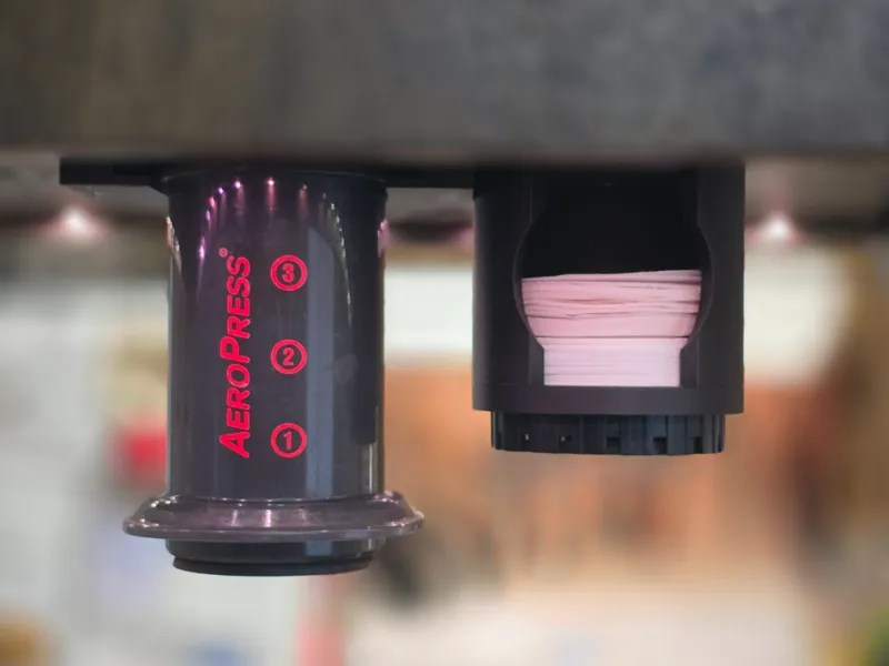 Aeropress and Filter Under Cabinet Holder