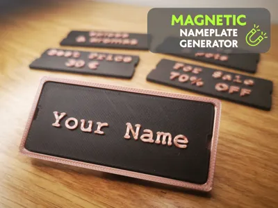 Customizable Magnetic Name Tag Generator