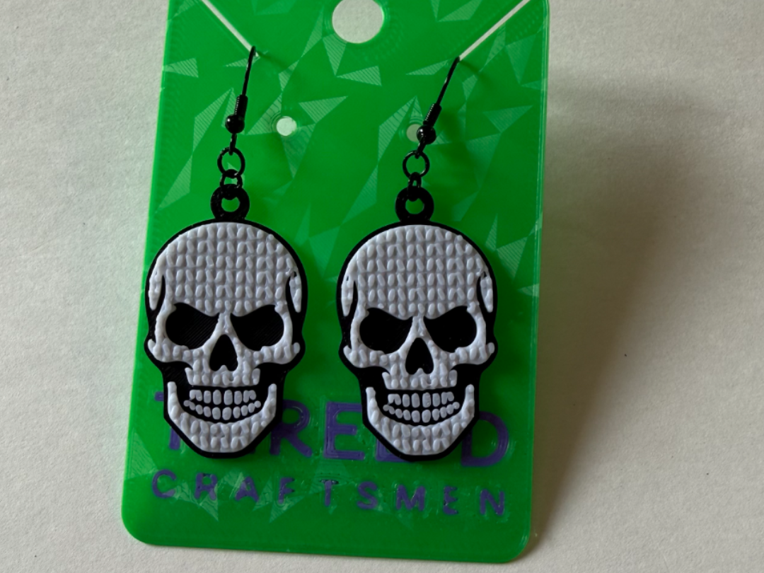 Knit Skull Earrings - 1