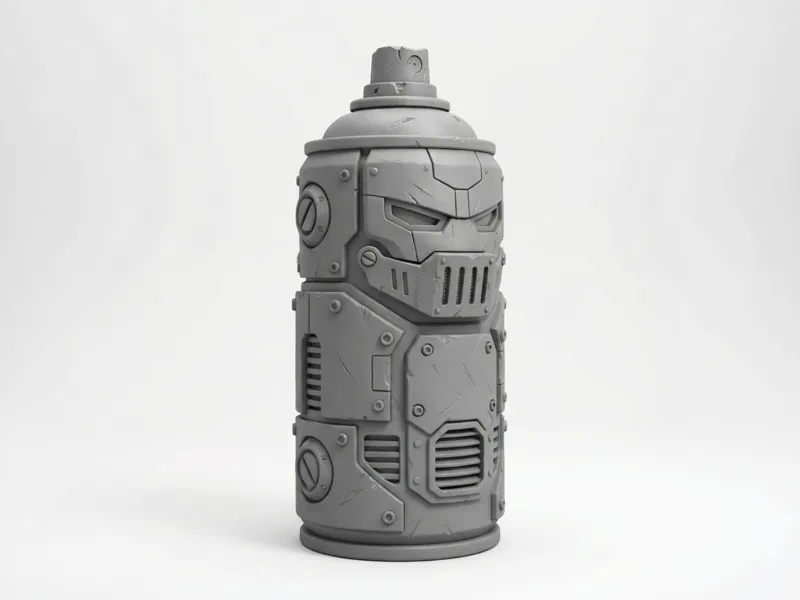 War Machine Spray Can Figurine | Graffiti Art Toy