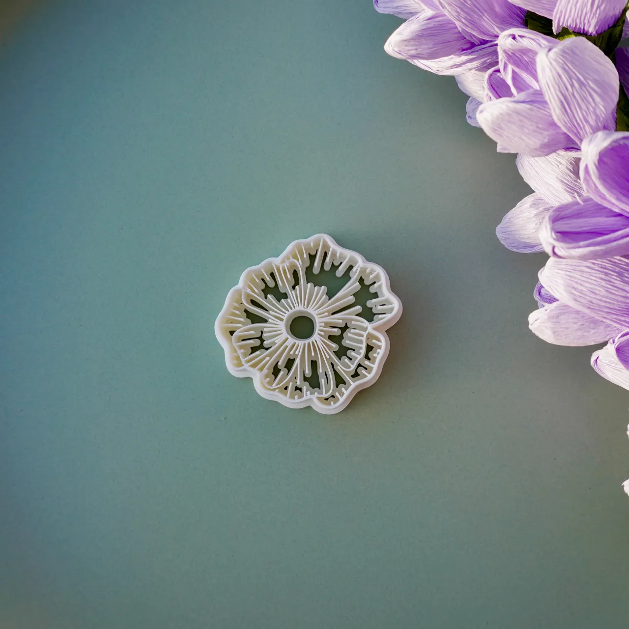 Poppy Flower Clay Cutter For Earrings Necklaces view 4