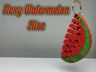 Flexy Watermelon Keychain - Flexible Fidget Toy