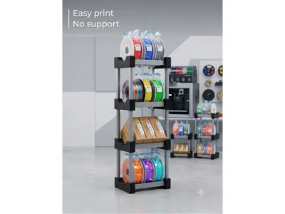 Sturdy Modular Filament Spool Rack Fully Printable