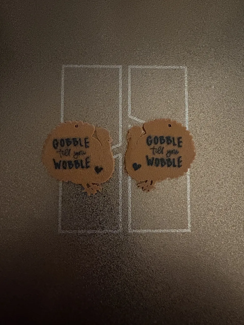 Gobble Til You Wobble Turkey Earrings view 2