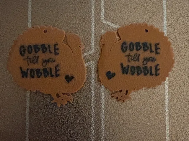 Gobble Til You Wobble Turkey Earrings