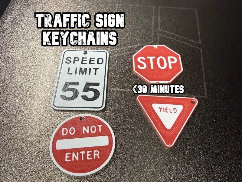 Traffic Sign Keychains
