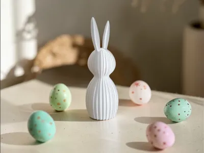 Modern Geometric Easter Bunny – Minimalist Decor
