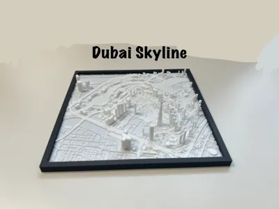 Dubai 15 x 15 cm City model with frame 