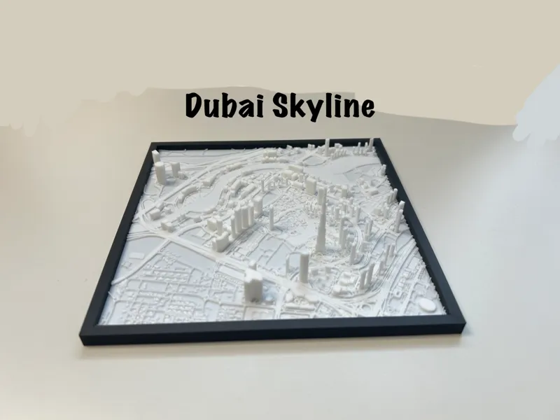 Dubai 15 x 15 cm City model with frame 