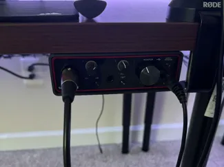 Under desk mount for focusrite scarlett solo